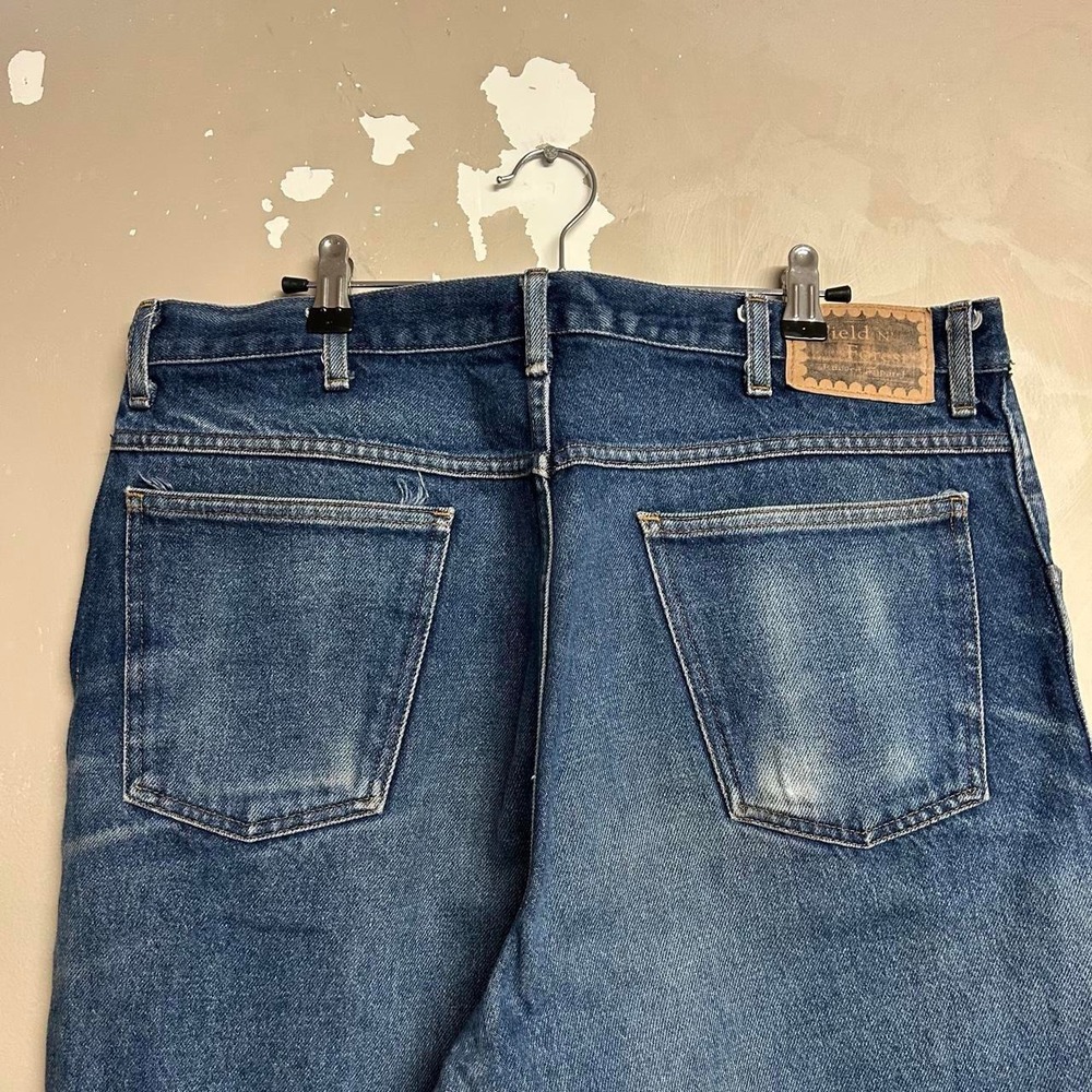 Vintage Field & Forest 90s Dark Wash Faded Honeycomb Jeans 36x36 Mens Blue - Picture 3 of 8
